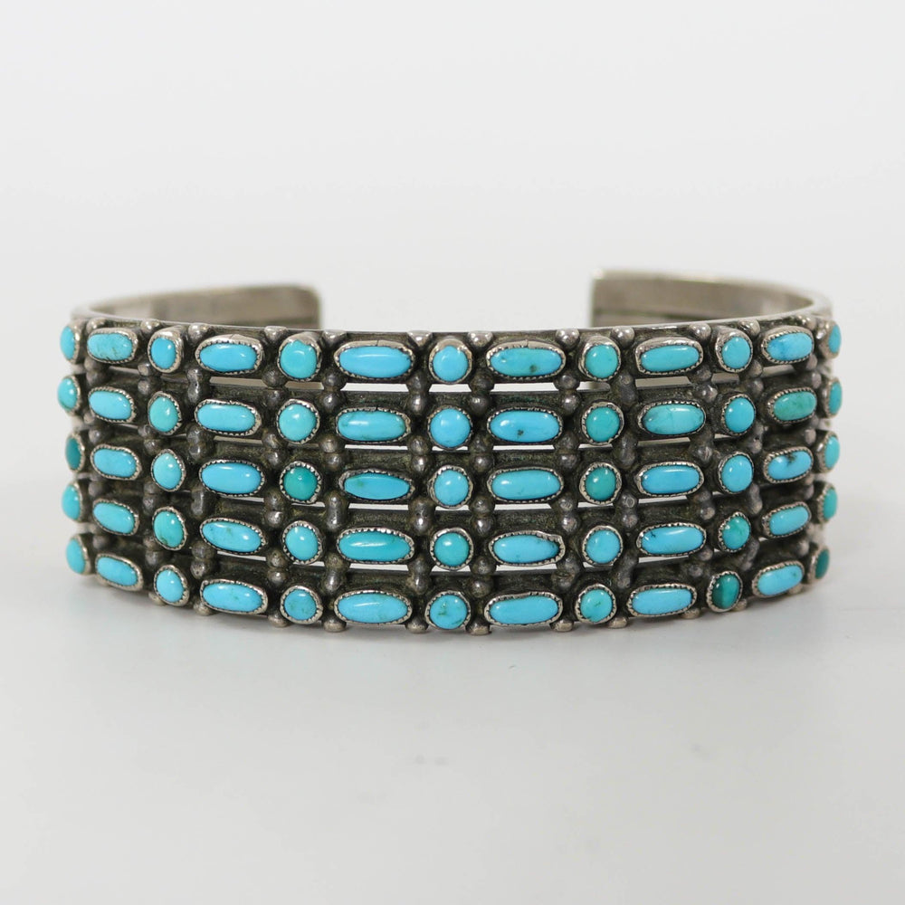 1930s Turquoise Row Bracelet by Vintage Collection - Garland's
