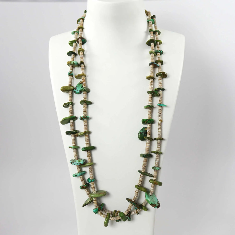 1930s Turquoise Tab Necklace by Vintage Collection - Garland's