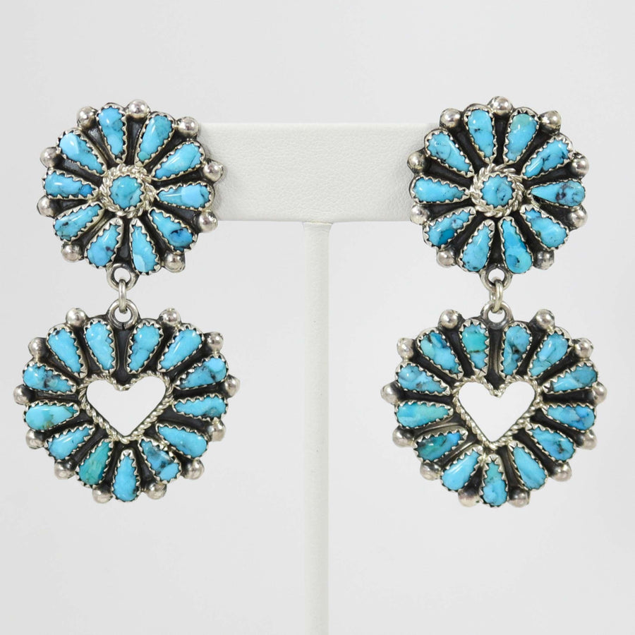 Kingman Turquoise Earrings by James Freeland - Garland's