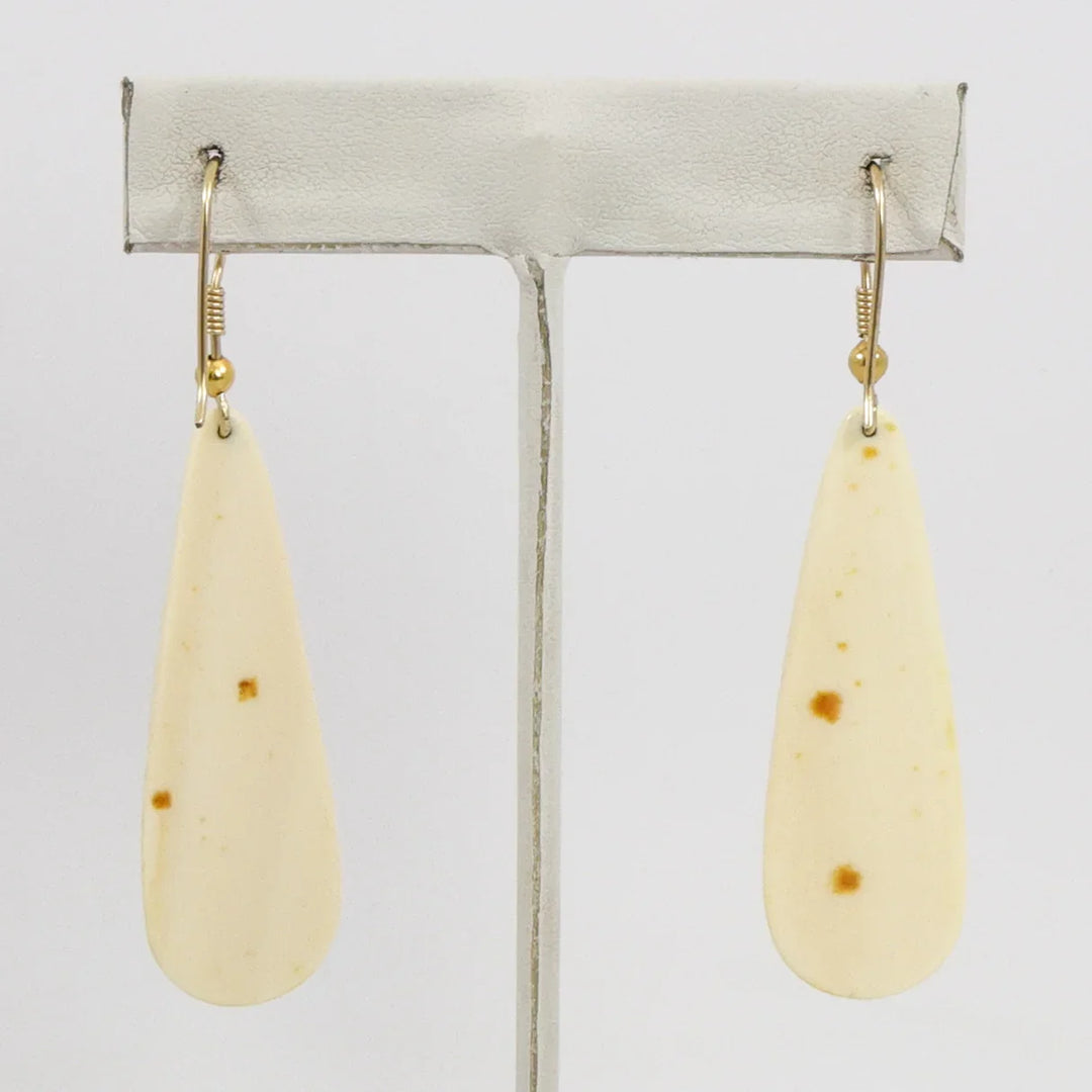 Fossilized Walrus Tusk Earrings
