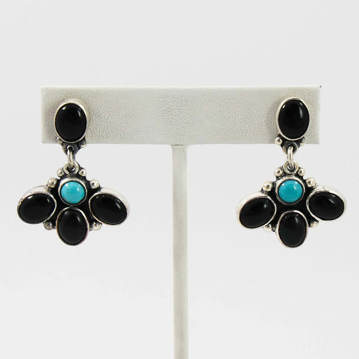 Onyx and Turquoise Earrings