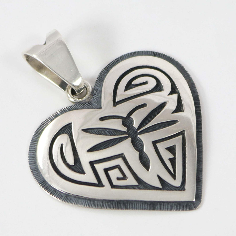 Dragonfly Heart Pendant by Ruben Saufkie - Garland's