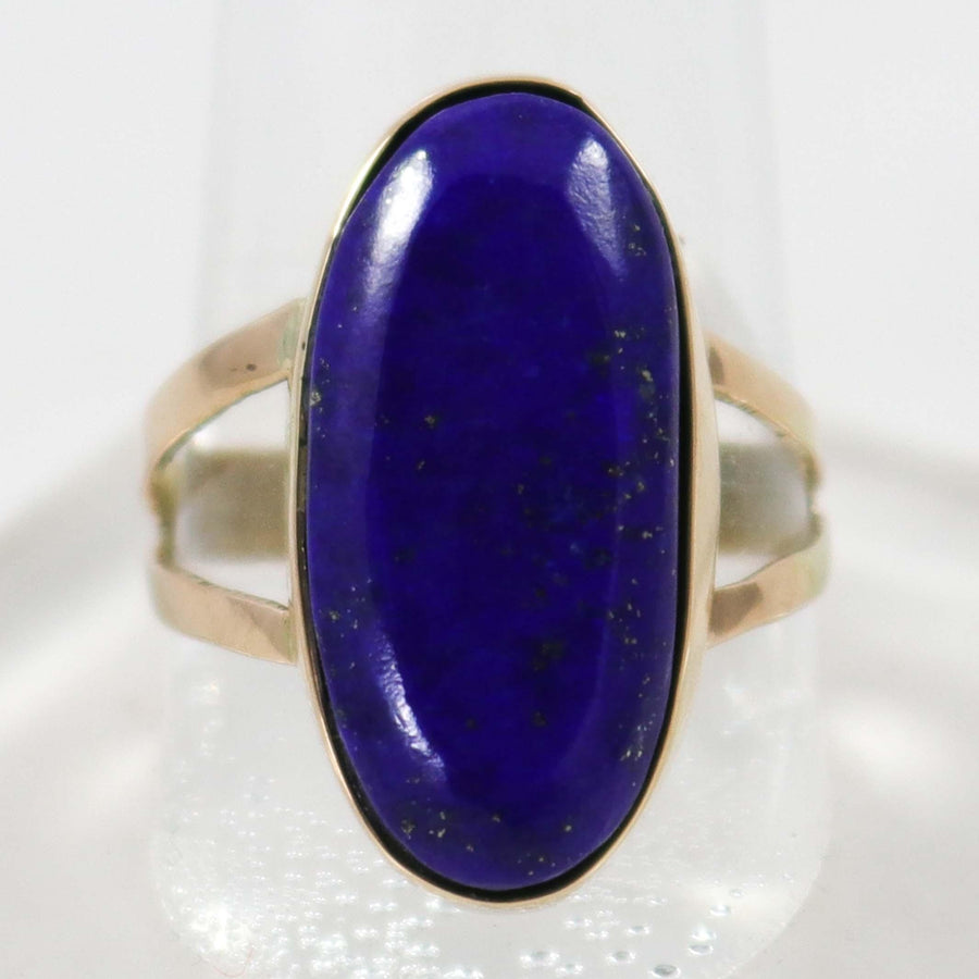 Gold Lapis Ring by Abraham Begay - Garland's