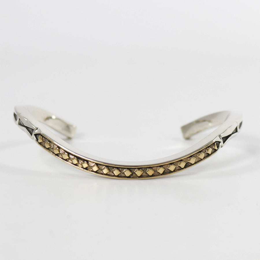Gold on Silver Cuff by Jennifer Curtis - Garland's