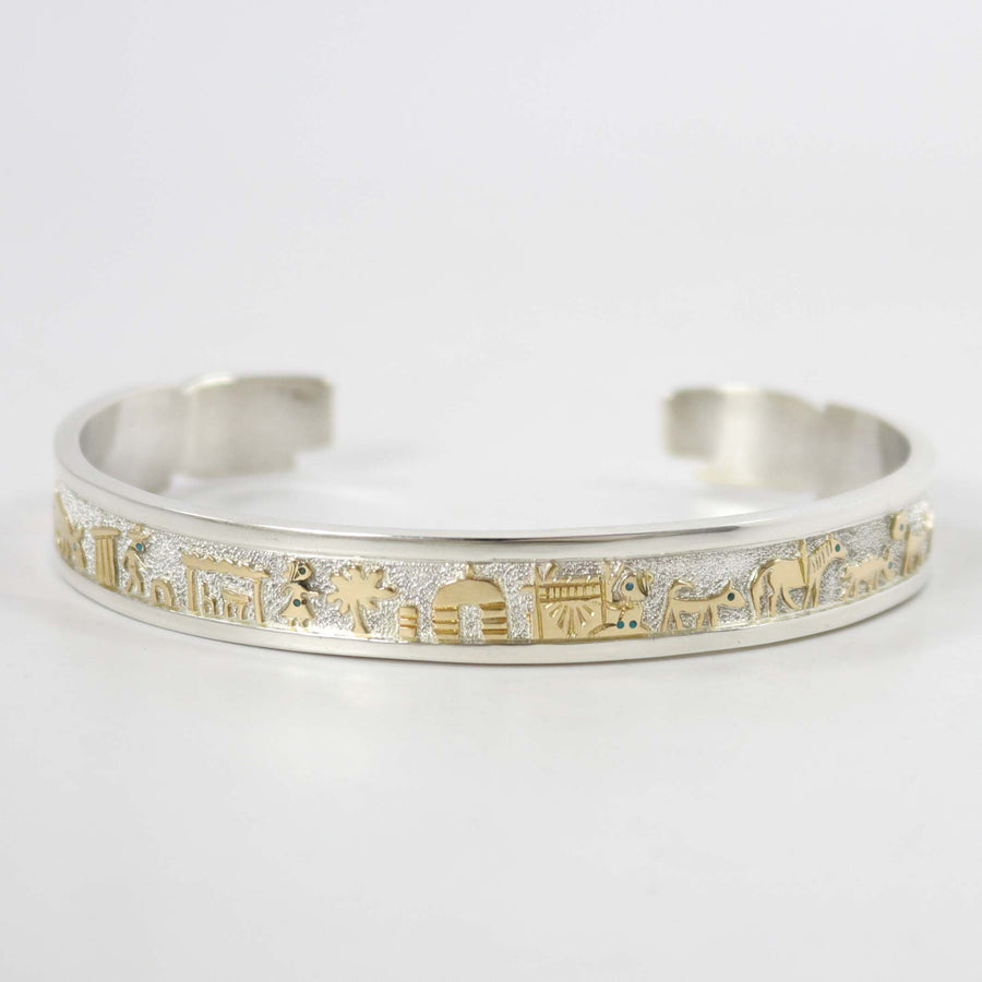 Gold on Silver Storyteller Cuff by Robert Taylor - Garland's