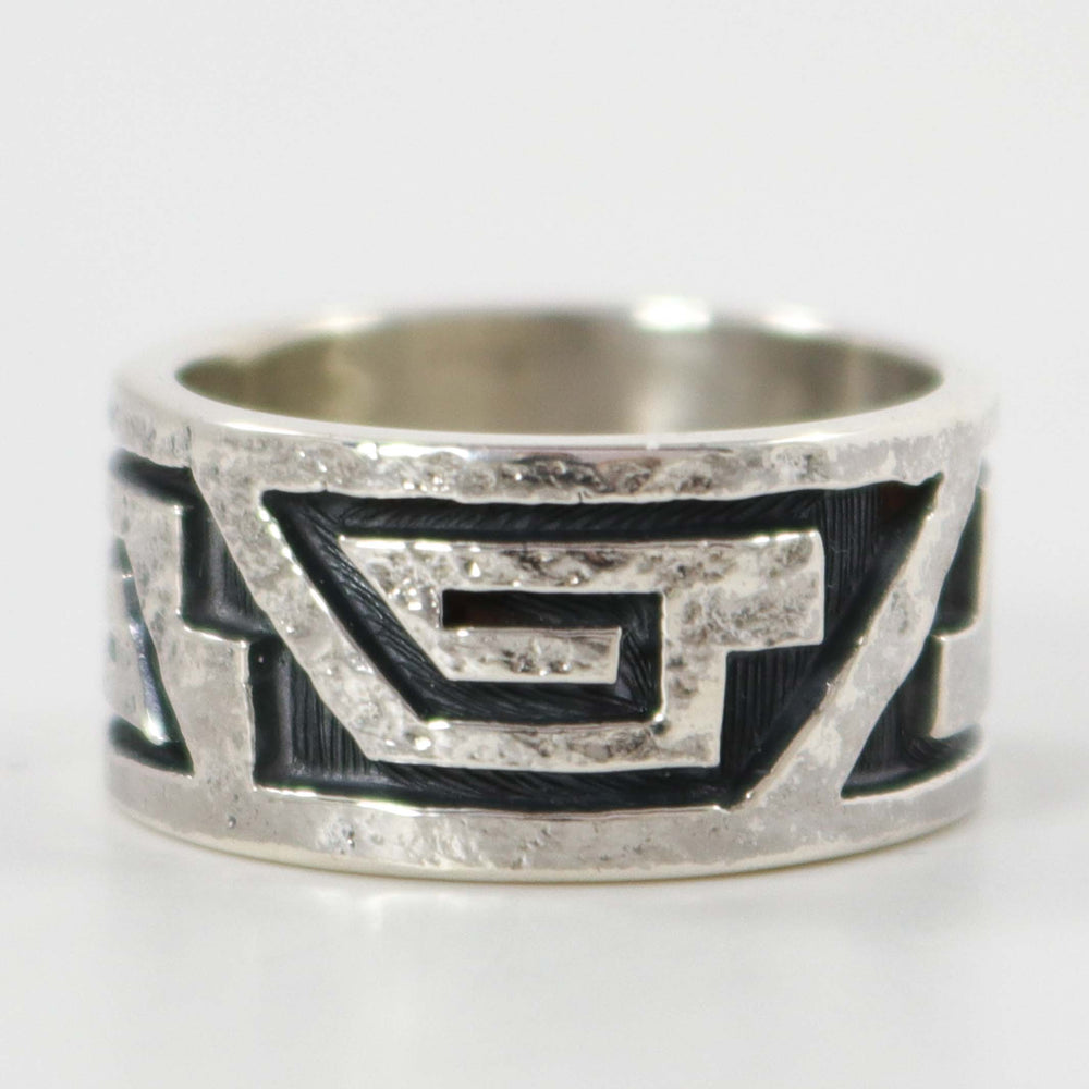 Hopi Overlay Ring by Ruben Saufkie - Garland's