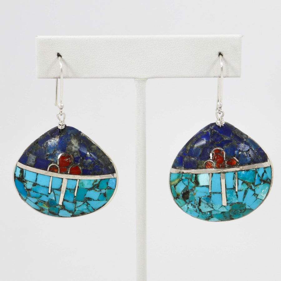 Inlay Earrings by Mary Coriz and John Aguilar - Garland's