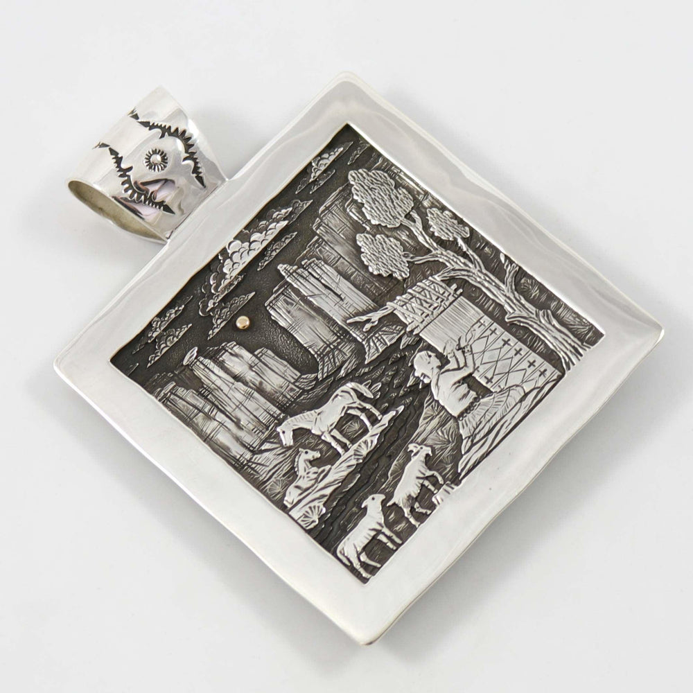 Lone Mountain Turquoise Pendant by Cody Hunter - Garland's