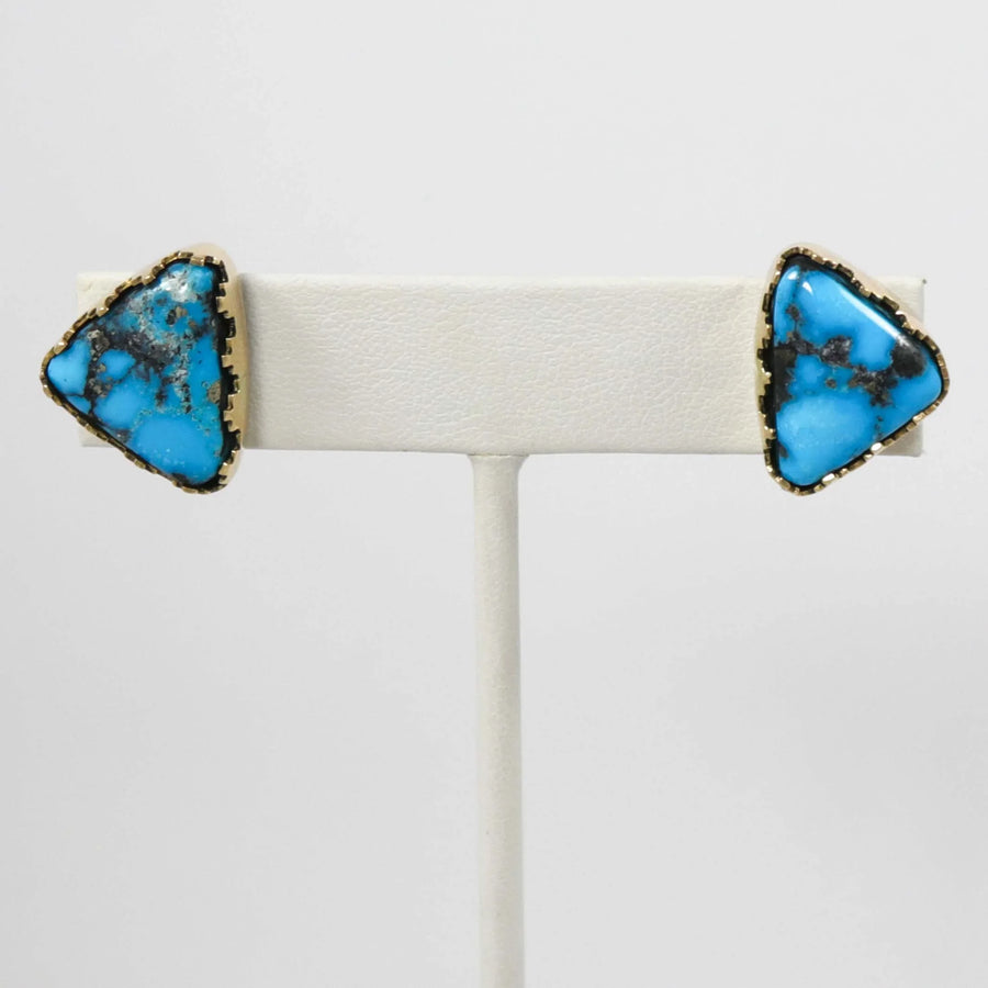 Morenci Turquoise Earrings by Dina Huntinghorse - Garland's