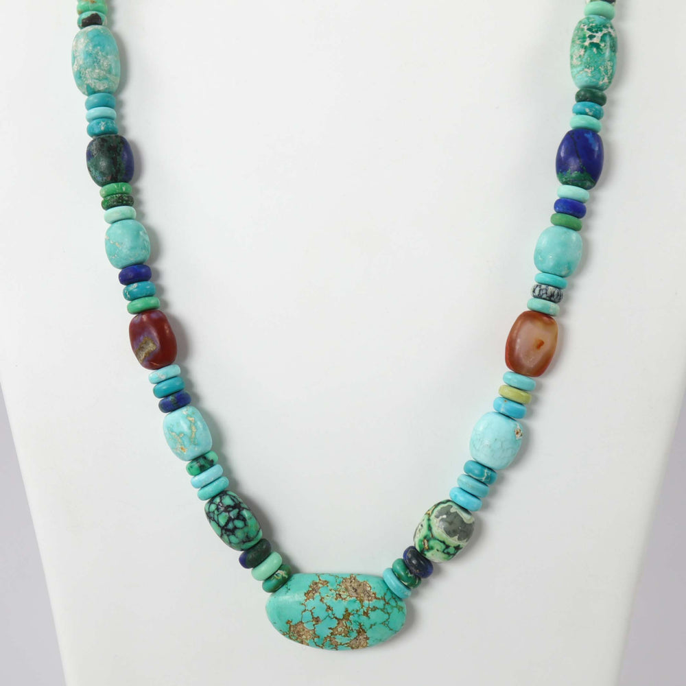 Multi-Stone Bead Necklace by Bob Hall - Garland's