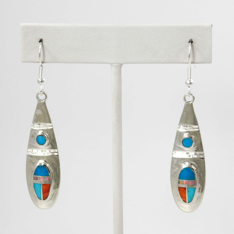 Multi-Stone Inlay Earrings by Stanley Manygoats - Garland's