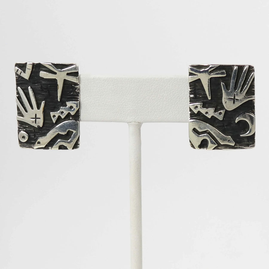 Petroglyph Earrings by Kee Yazzie - Garland's