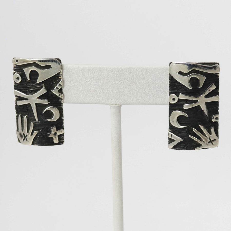 Petroglyph Earrings by Kee Yazzie - Garland's