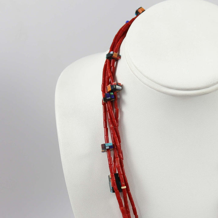 Reversible Inlaid Tab Necklace by Charlene Reano - Garland's