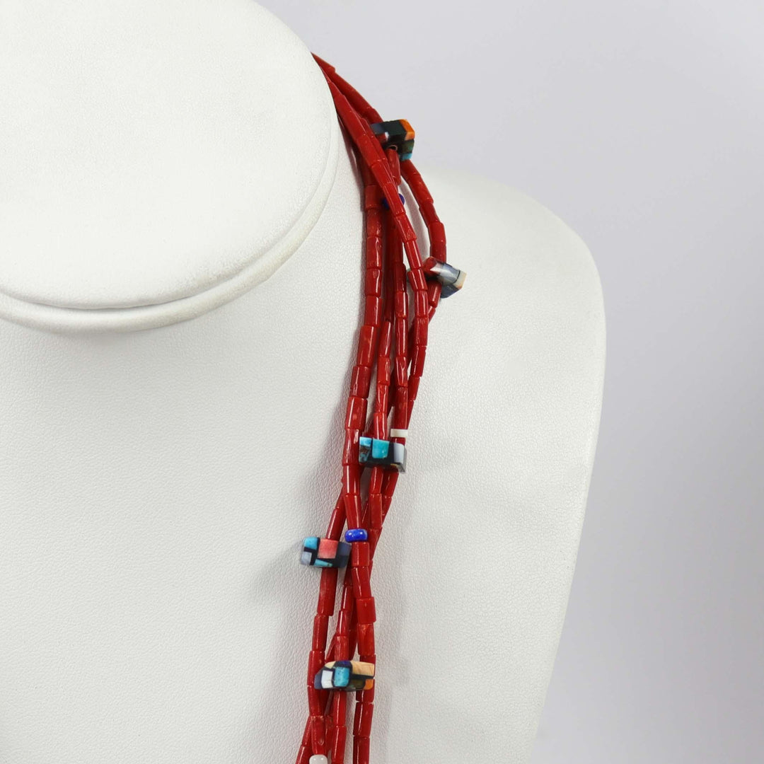 Reversible Inlaid Tab Necklace by Charlene Reano - Garland's