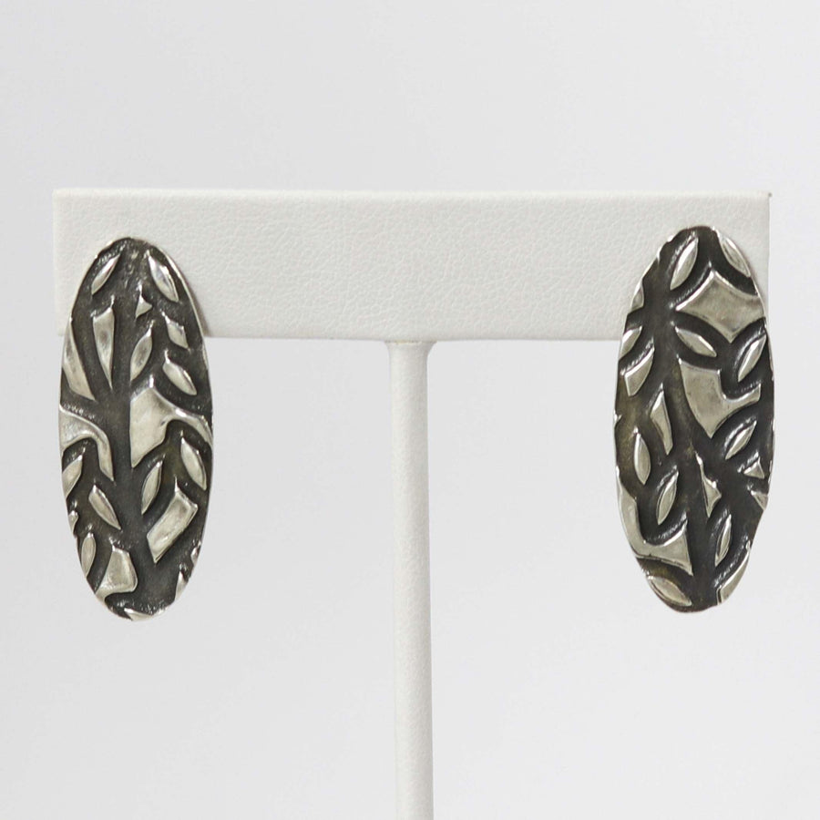 Silver Leaf Earrings by Glenda Loretto - Garland's