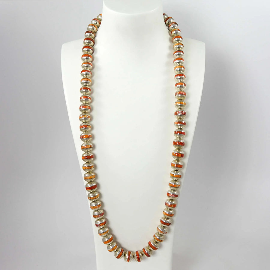 Spiny Oyster Bead Necklace by Federico - Garland's