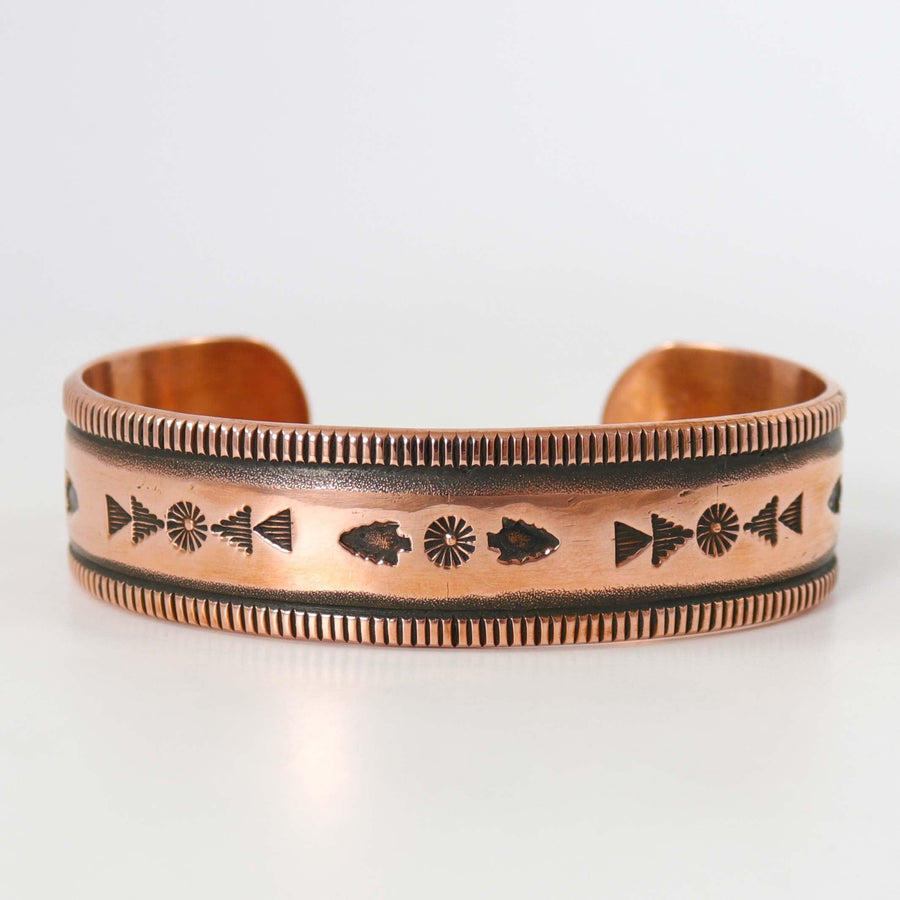 Stamped Copper Cuff by Karl Nataani - Garland's