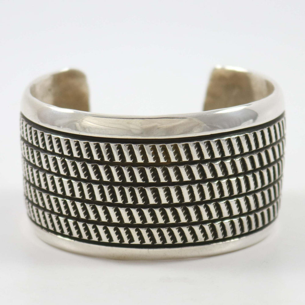 Stamped Silver Cuff by Cippy Crazyhorse - Garland's