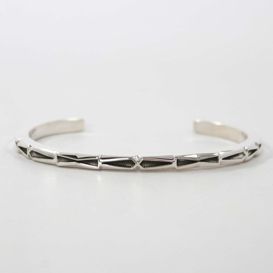 Stamped Silver Cuff by Jennifer Curtis - Garland's