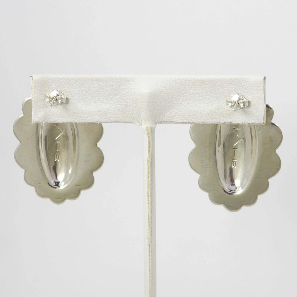 Stamped Silver Earrings by Fidel Bahe - Garland's