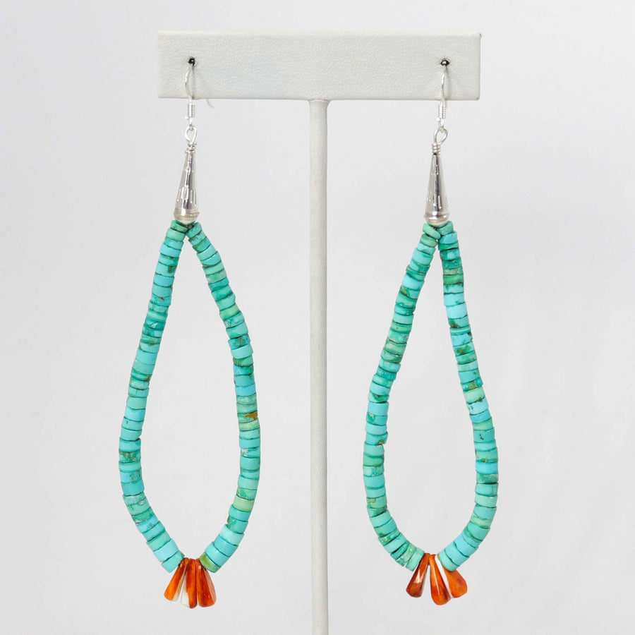 Turquoise Jacla Earrings by Ray Lovato - Garland's