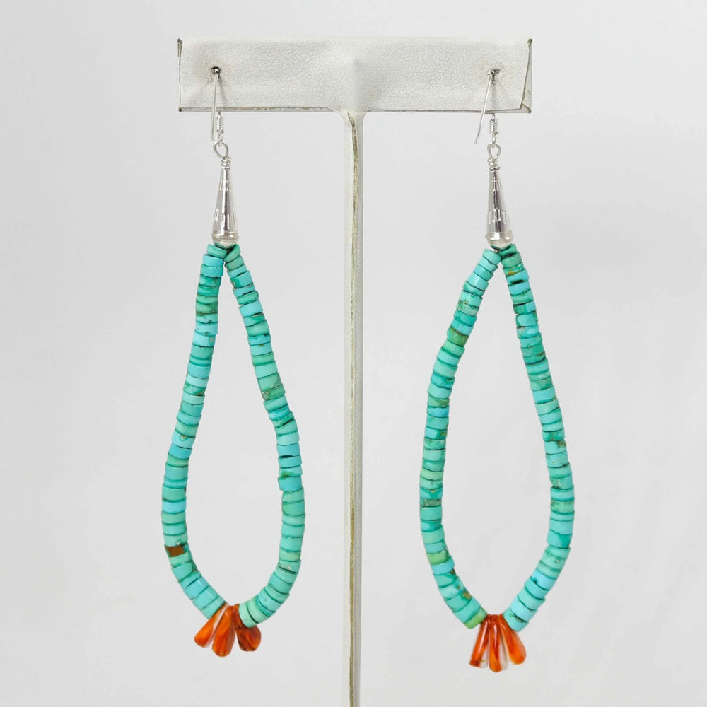 Turquoise Jacla Earrings by Ray Lovato - Garland's