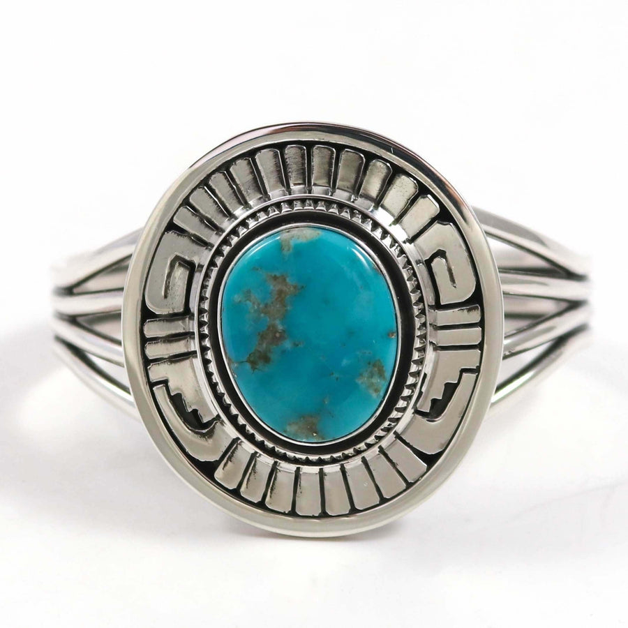 Blue Gem Turquoise Cuff by Leonard Nez - Garland's