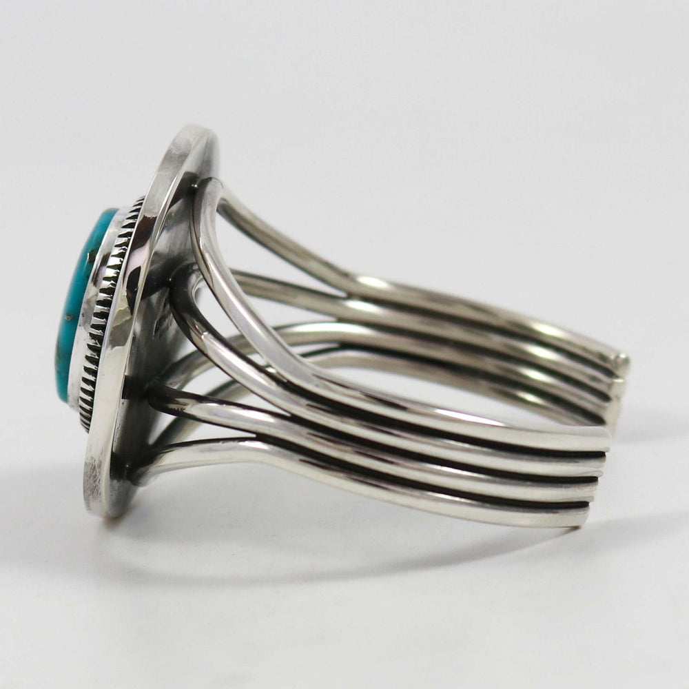 Blue Gem Turquoise Cuff by Leonard Nez - Garland's