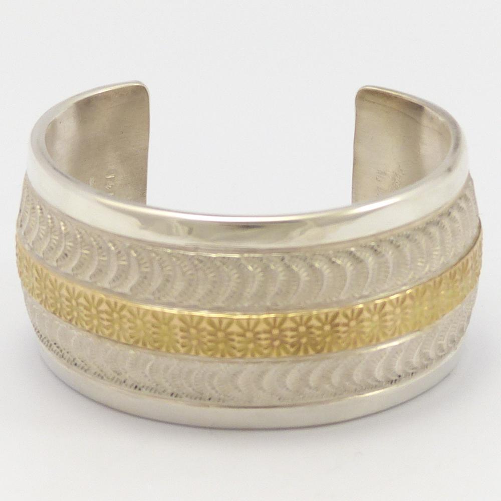 Gold on Silver Cuff by Marc Antia - Garland's