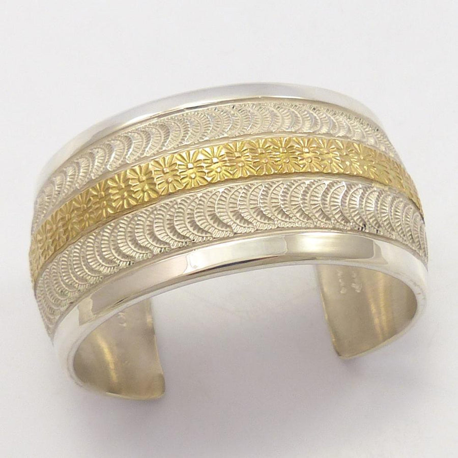 Gold on Silver Cuff by Marc Antia - Garland's