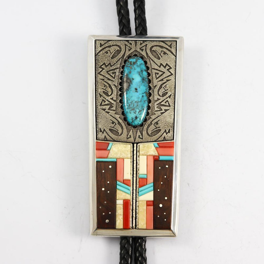 Multi-stone Bola Tie by Richard Tsosie - Garland's