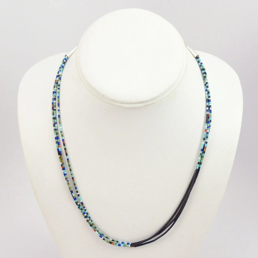 Multi-Stone Heishi Necklace by Joe Jr. and Valerie Calabaza - Garland's