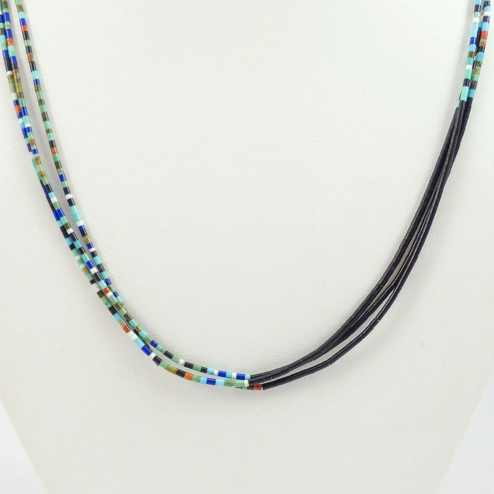 Multi-Stone Heishi Necklace by Joe Jr. and Valerie Calabaza - Garland's